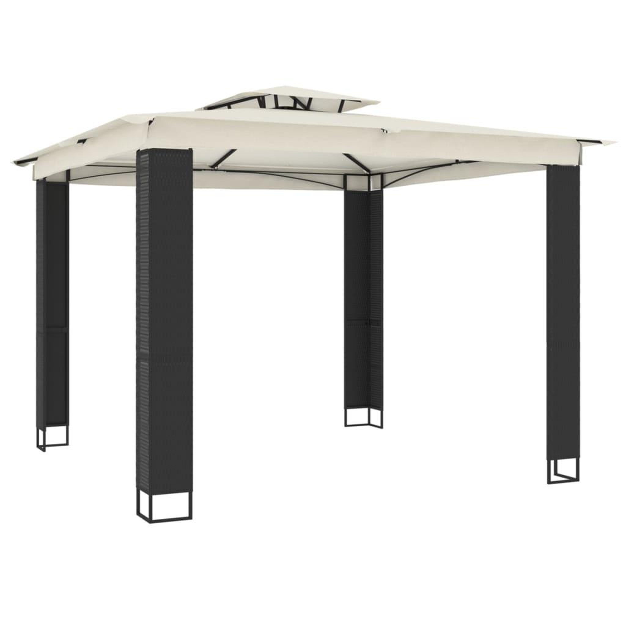 Voir la diapositive 5 : VIDAXL Tonnelle a double toit creme 2,94x2,94 m acier