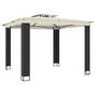 Voir la diapositive 5 : VIDAXL Tonnelle a double toit creme 2,94x2,94 m acier