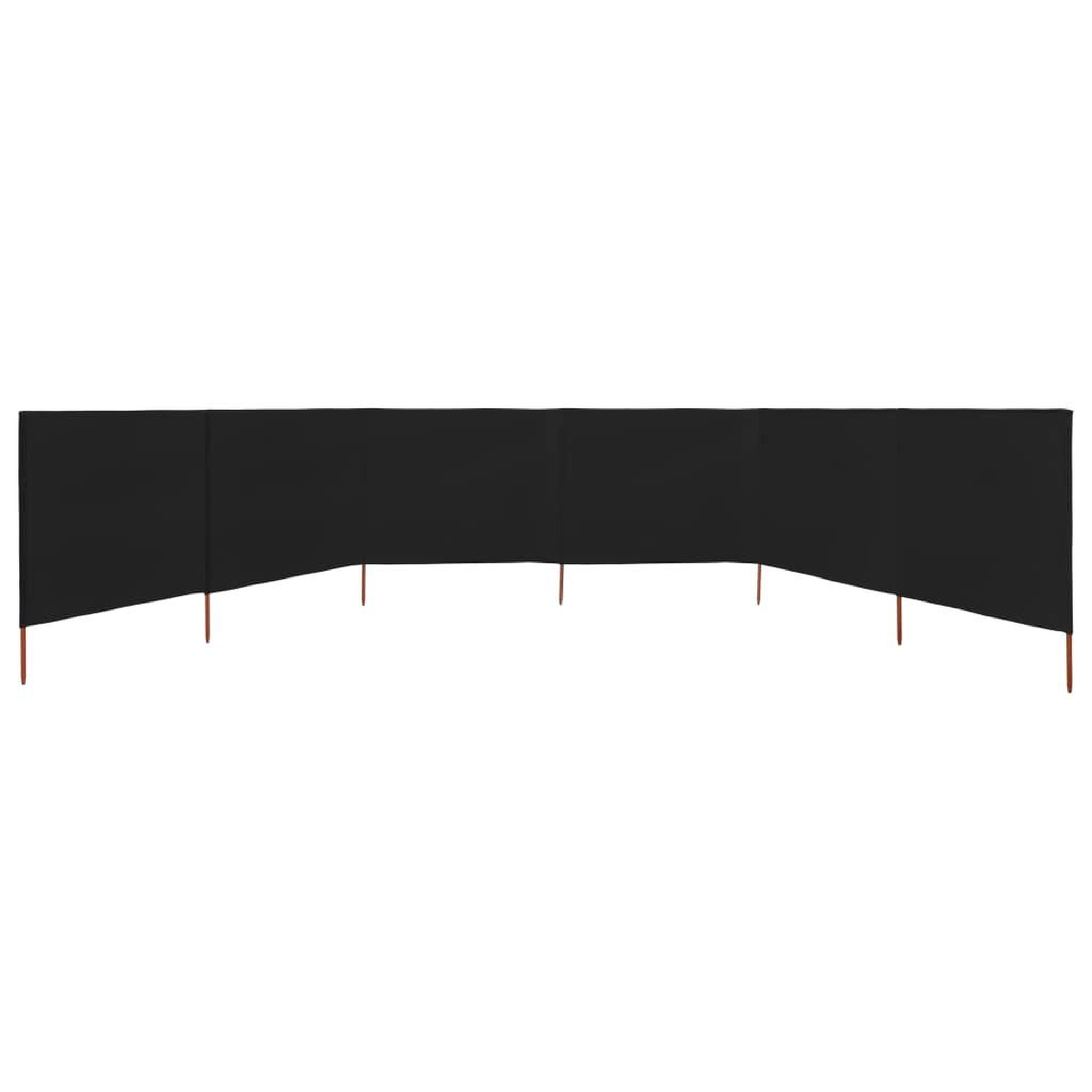 Voir la diapositive 3 : VIDAXL Paravent 6 panneaux Tissu 800 x 160 cm Noir