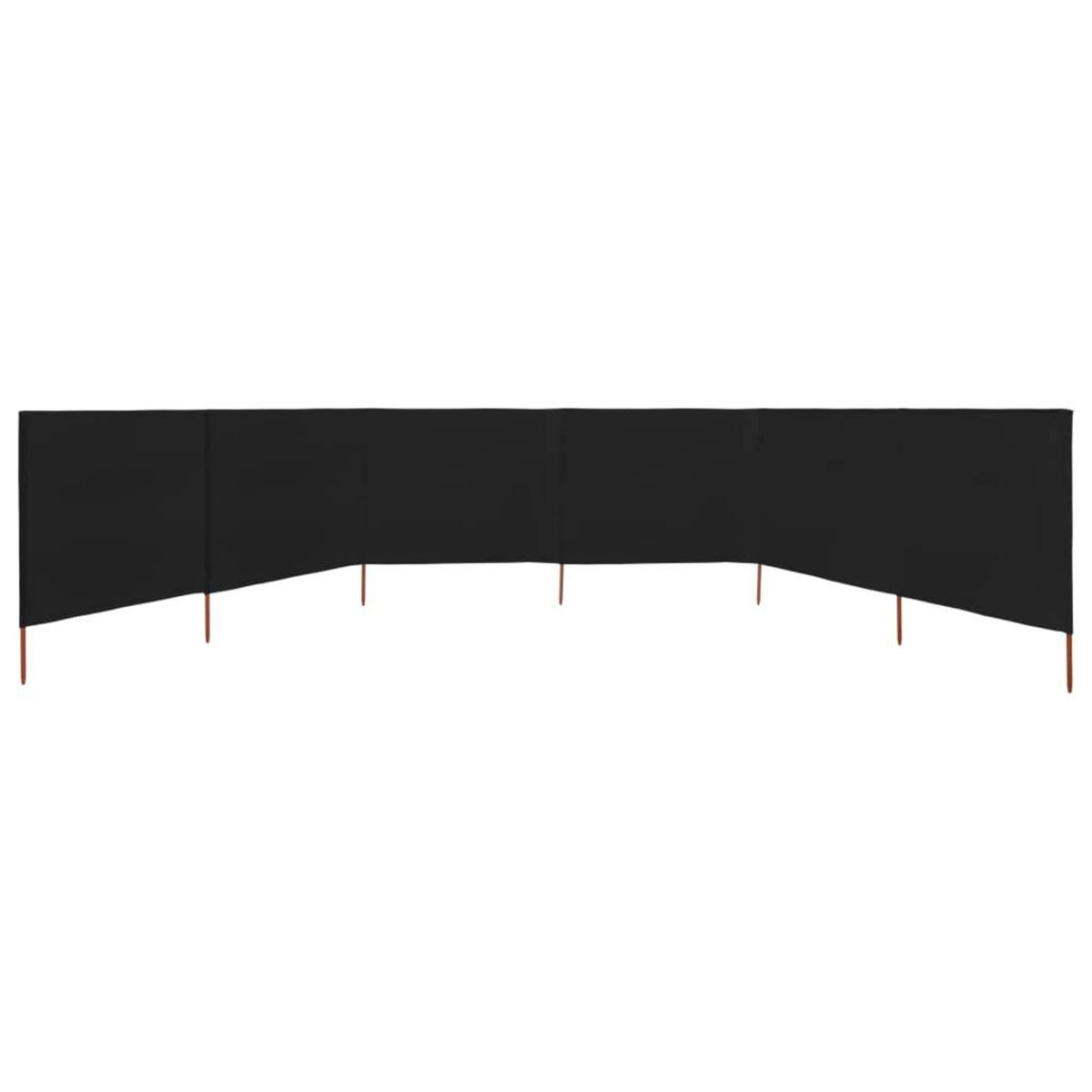 VIDAXL Paravent 6 panneaux Tissu 800 x 160 cm Noir