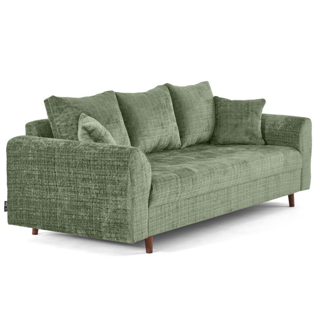 LISA DESIGN Rune - canapé droit 3 places en velours texturé