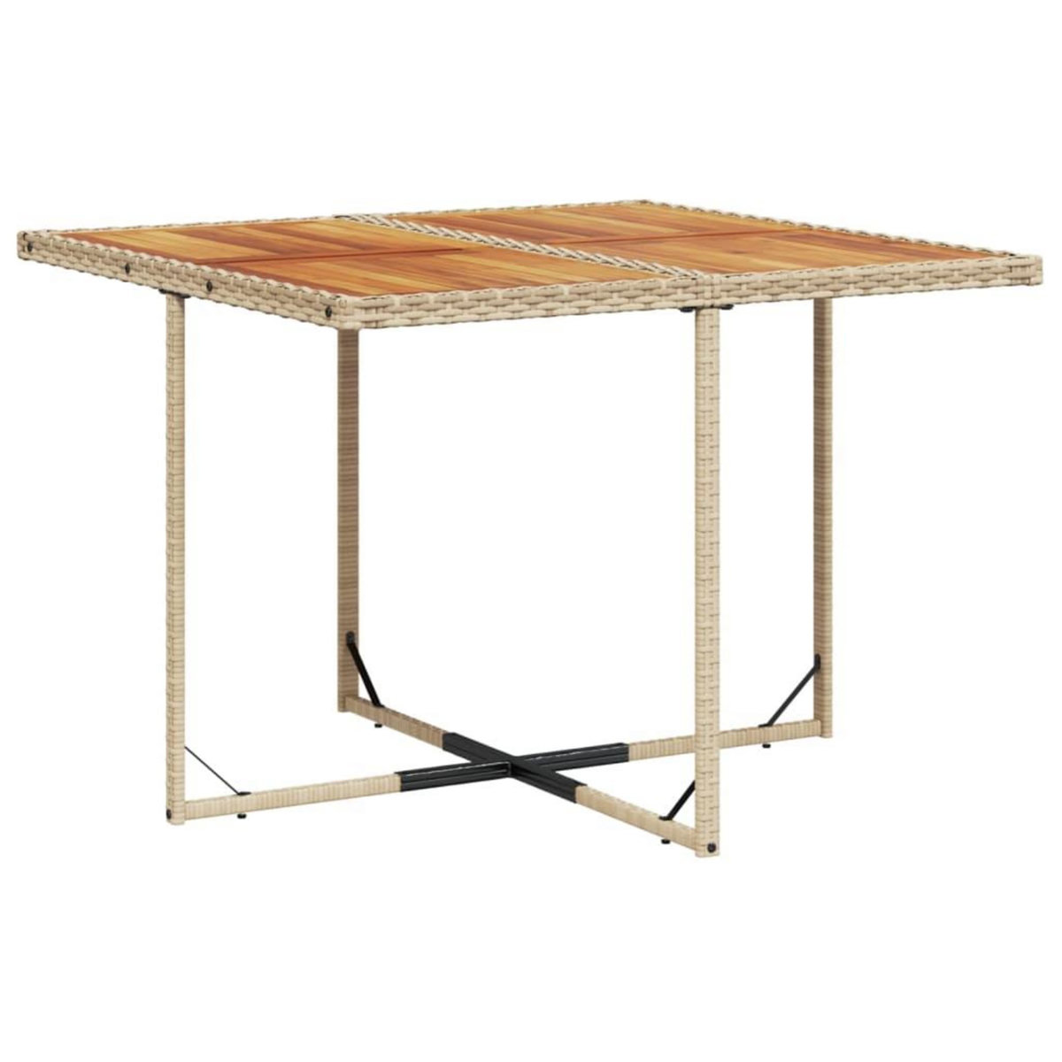 VIDAXL Ensemble a manger de jardin et coussins 9 pcs beige Poly rotin