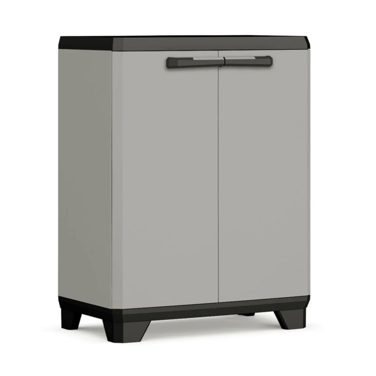 Keter Keter Armoire basse de rangement Planet gris et noir