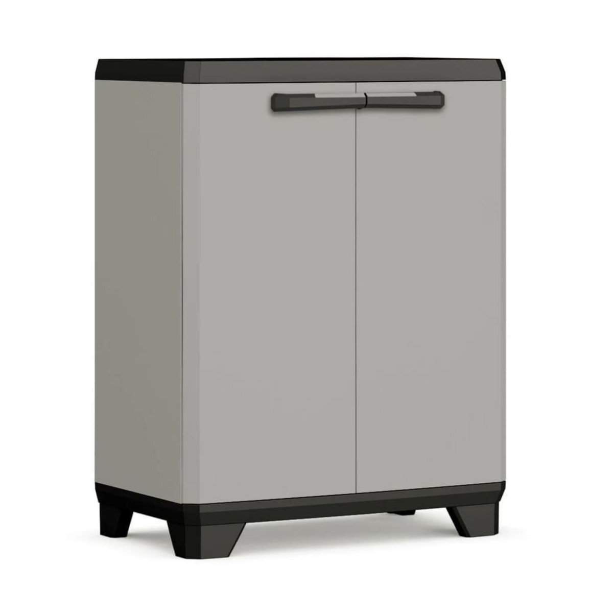 Keter Keter Armoire basse de rangement Planet gris et noir