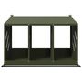 Voir la diapositive 4 : VIDAXL Nichoir a poules avec 3 compartiments vert olive metal