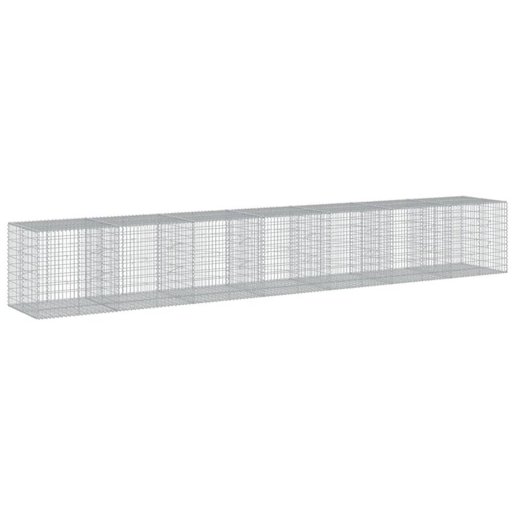 Voir la diapositive 2 : VIDAXL Panier gabion avec couvercle 700x100x100 cm fer galvanise