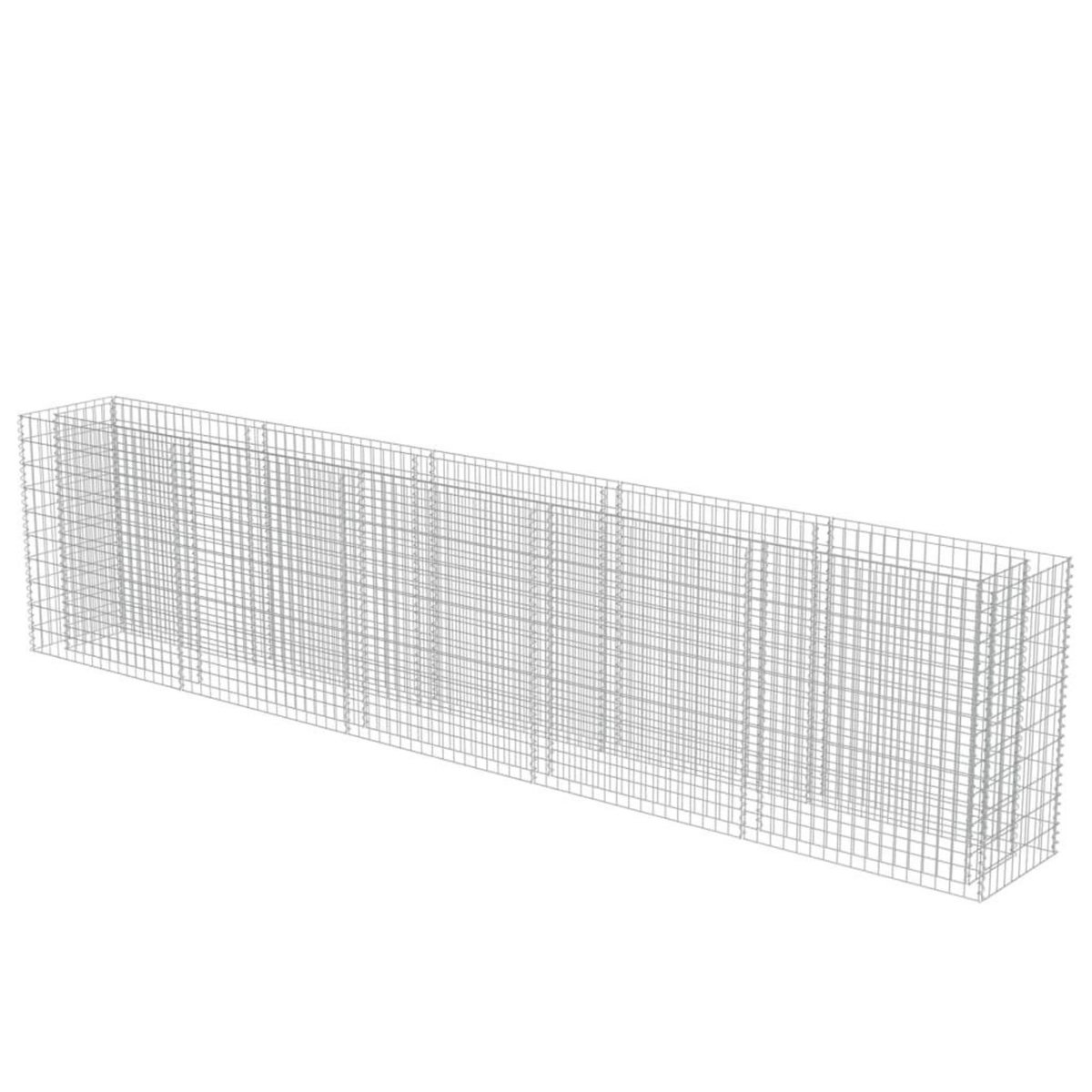 VIDAXL Lit sureleve a gabion Acier galvanise 450x50x100 cm