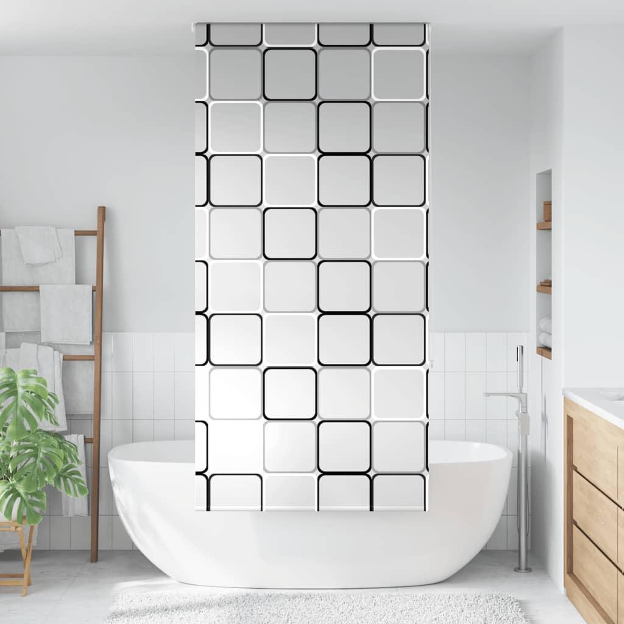 VIDAXL Store enrouleur de douche 110x240 cm largeur du tissu 106 cm