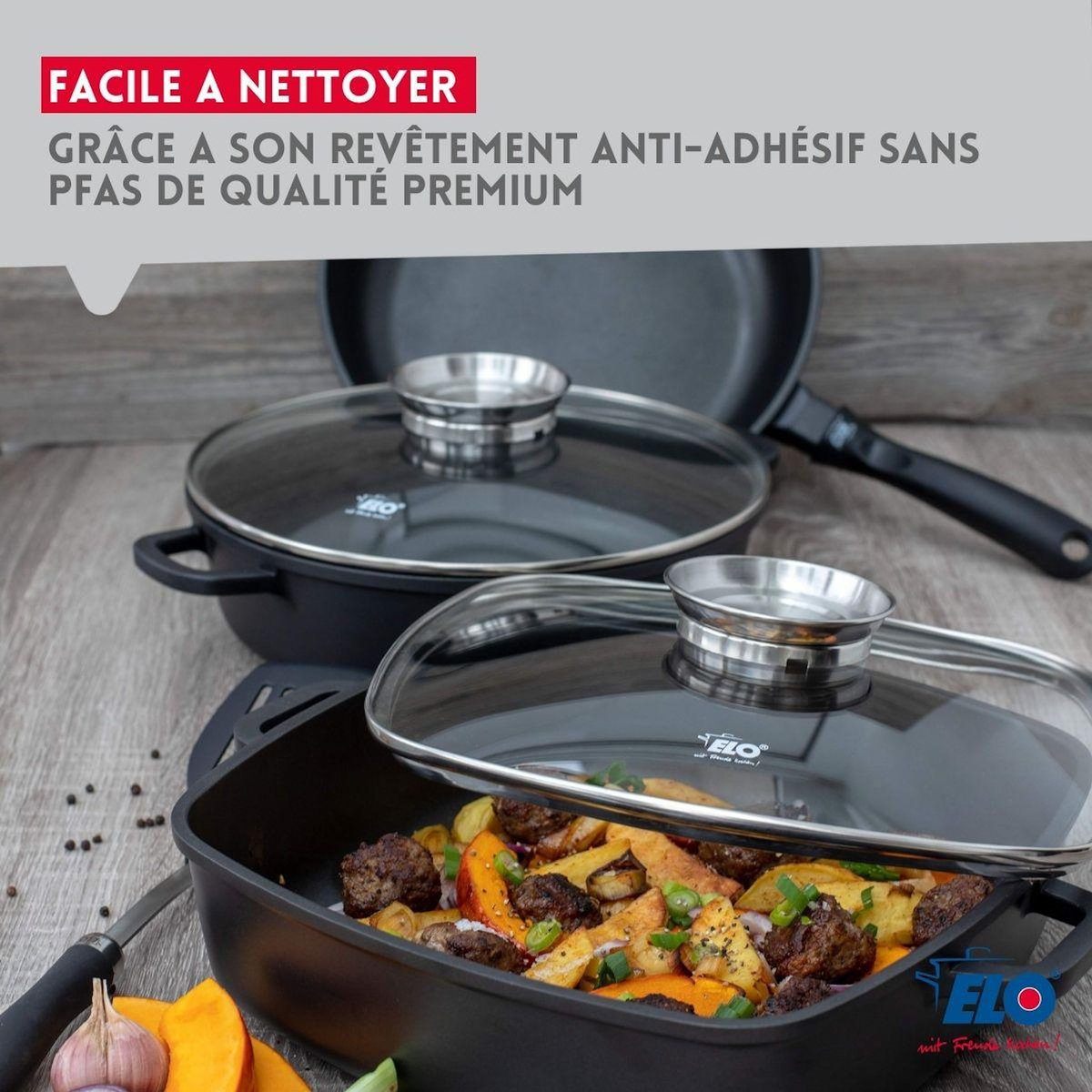 ELO Faitout 20 cm sans PFAS Elo Alucast