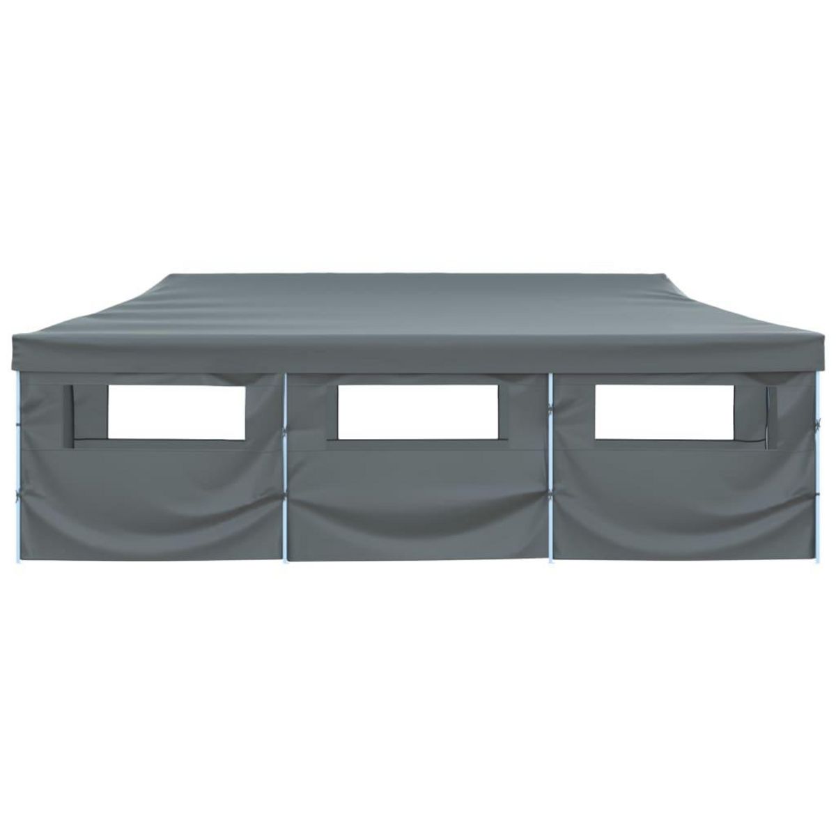 VIDAXL Tente de reception pliable avec 8 parois 3 x 9 m Anthracite