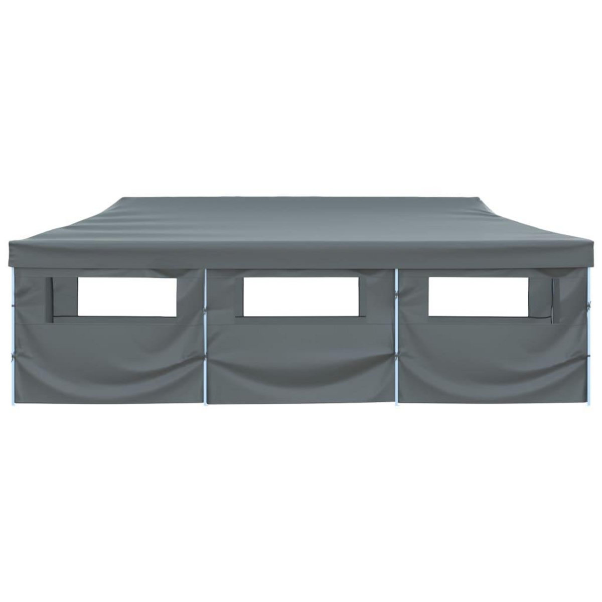 VIDAXL Tente de reception pliable avec 8 parois 3 x 9 m Anthracite