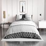 ATELIER DU COTON Parure De Couette 100%coton 57fils/cm2 - Casta. Coloris disponibles : Noir