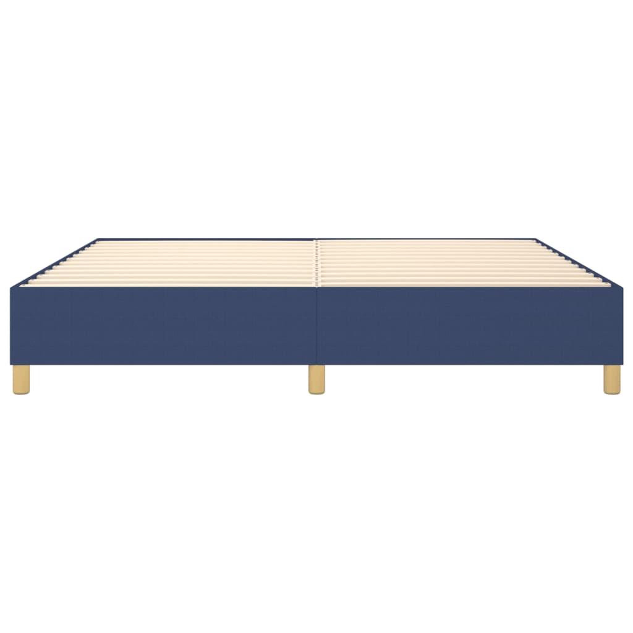 Voir la diapositive 5 : VIDAXL Cadre de lit sans matelas bleu 200x200 cm tissu