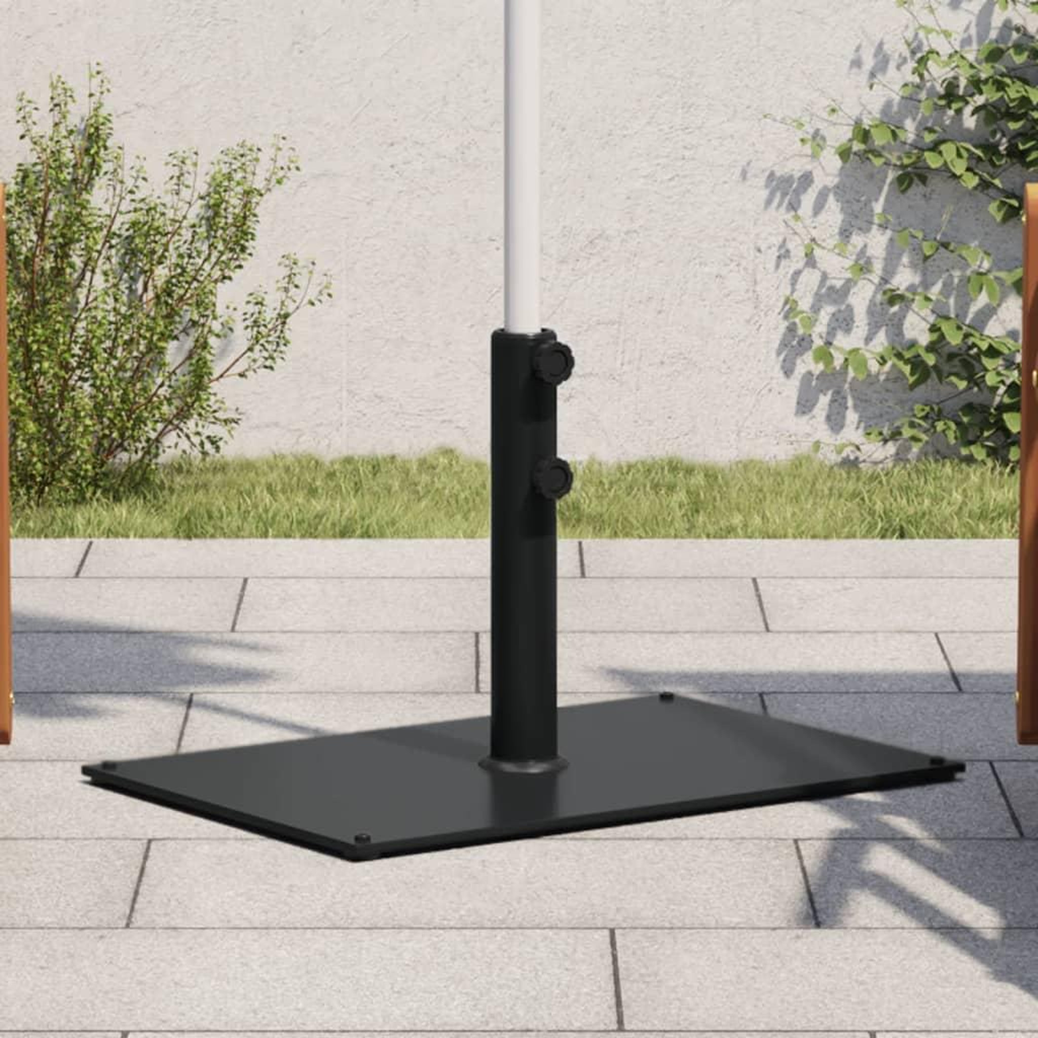 VIDAXL Base de parasol pour mats Ø32/38/48 mm 15 kg rectangulaire