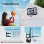 Voir la diapositive 4 : HOMCOM Panier de basket-ball mural - kit fixation murale inclus - acier PVC noir