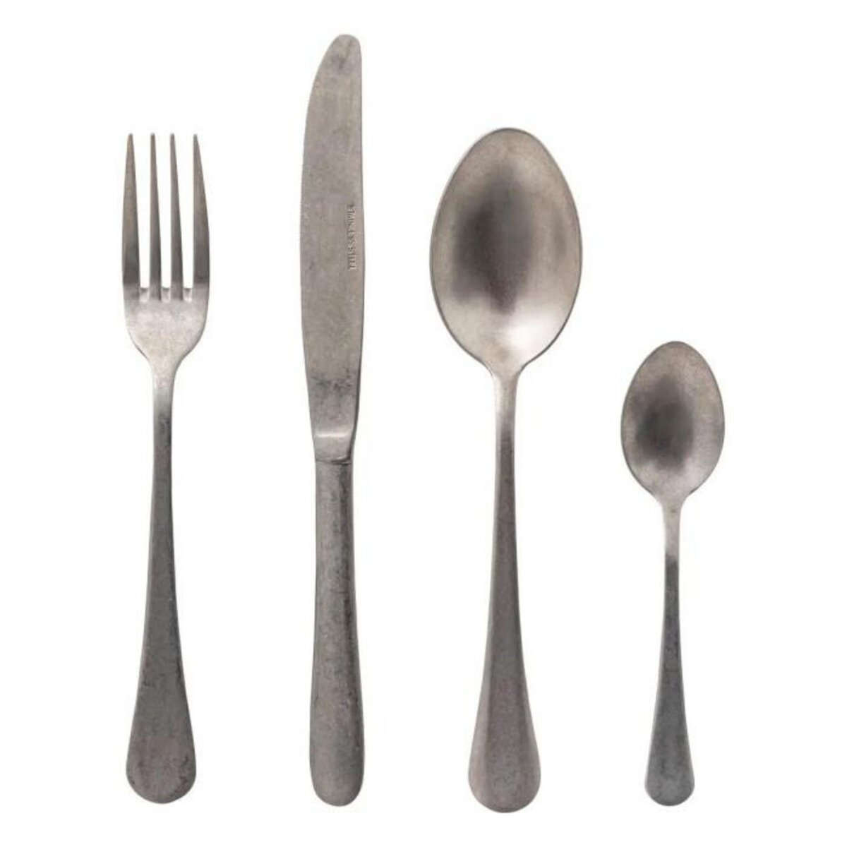 SECRET DE GOURMET Ménagère 24 Pièces en Inox  Be Vintage  27cm Argent