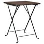 Voir la diapositive 5 : VIDAXL Ensemble de bistro pliable 3 pcs Marron Resine tressee