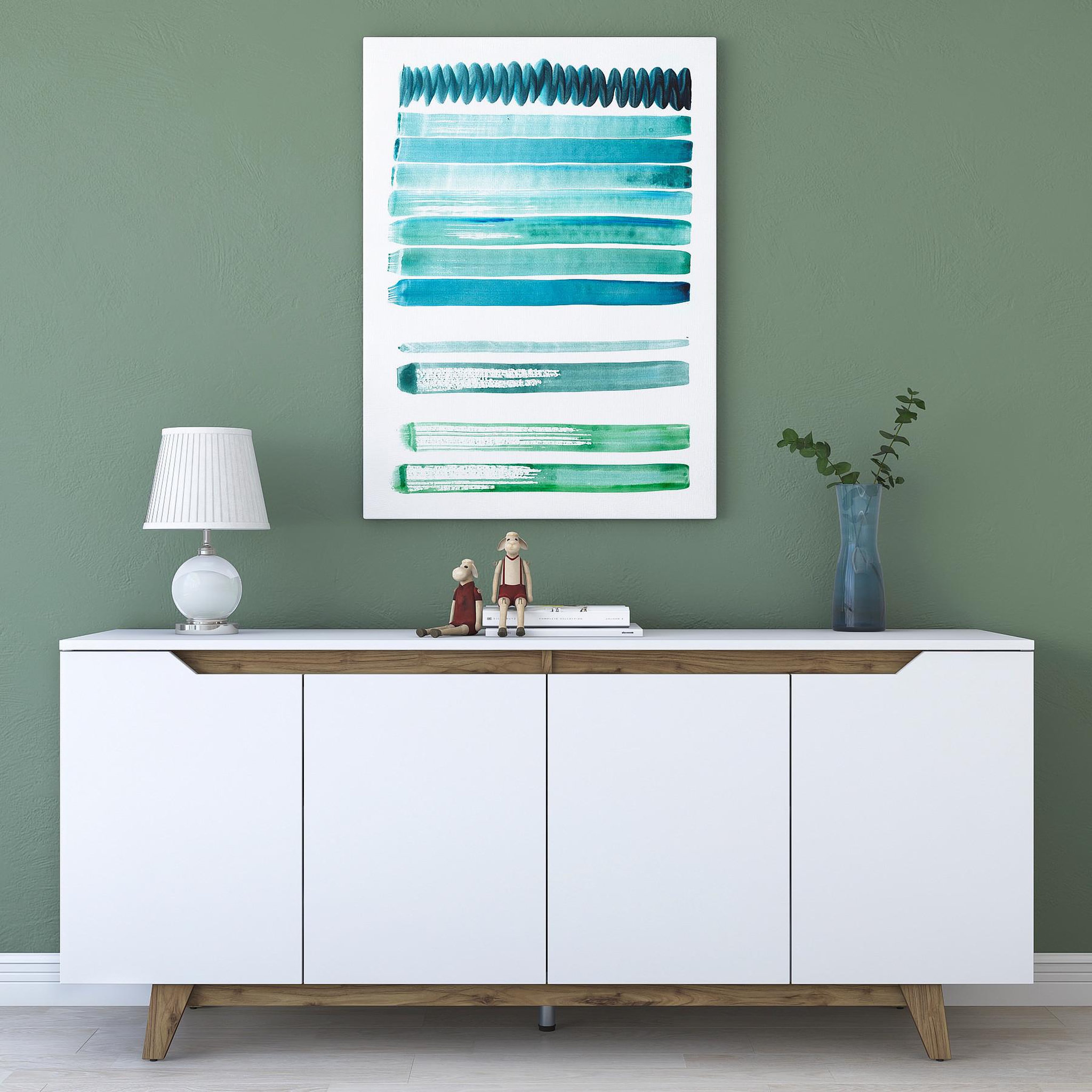 Voir la diapositive 2 : Habitat et Jardin Buffet en bois  gondol  - 180 x 45 x 79 cm - blanc