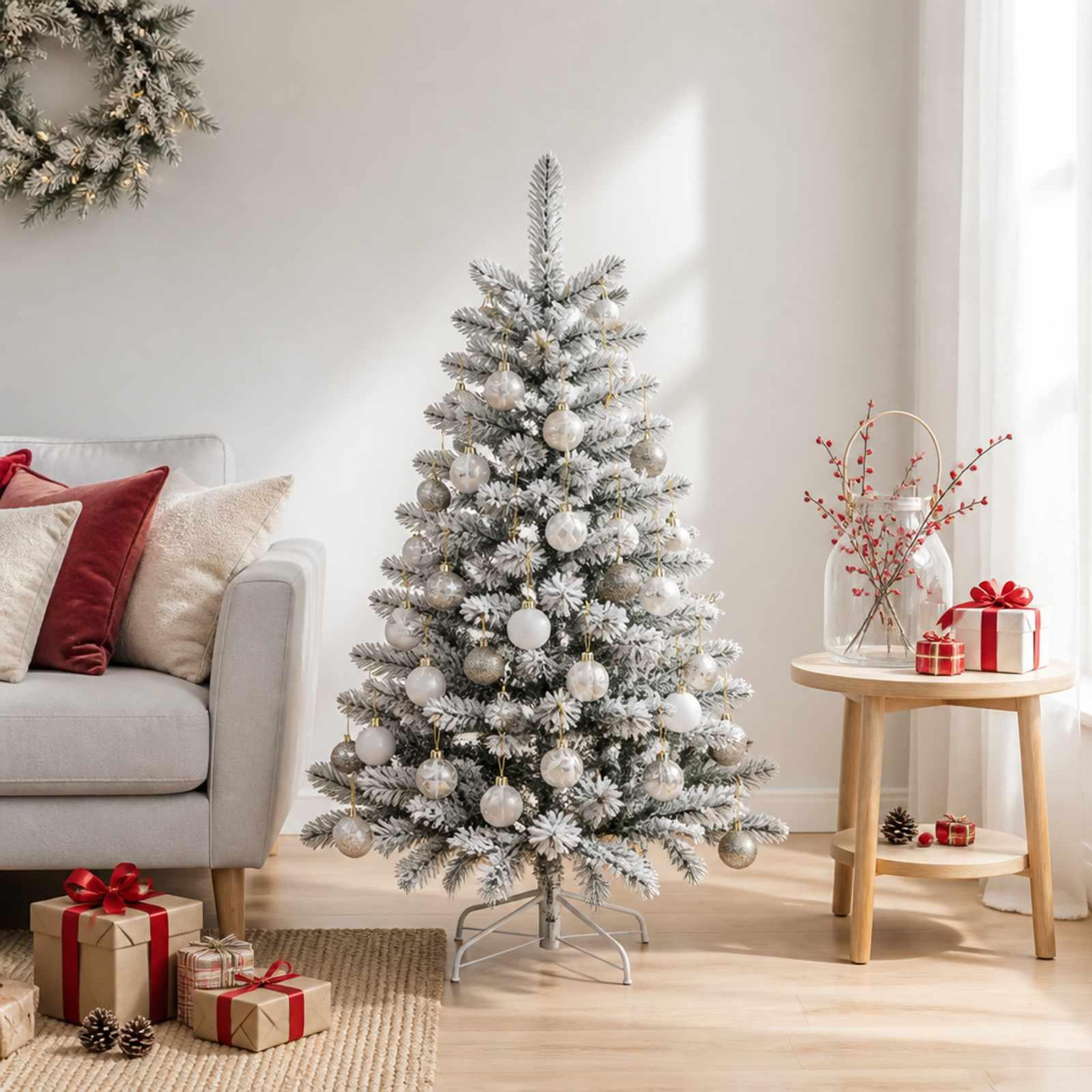Voir la diapositive 2 : VIDAXL Ensemble de boules de Noël 72 pc Champagne et blanc Diam. 3 cm