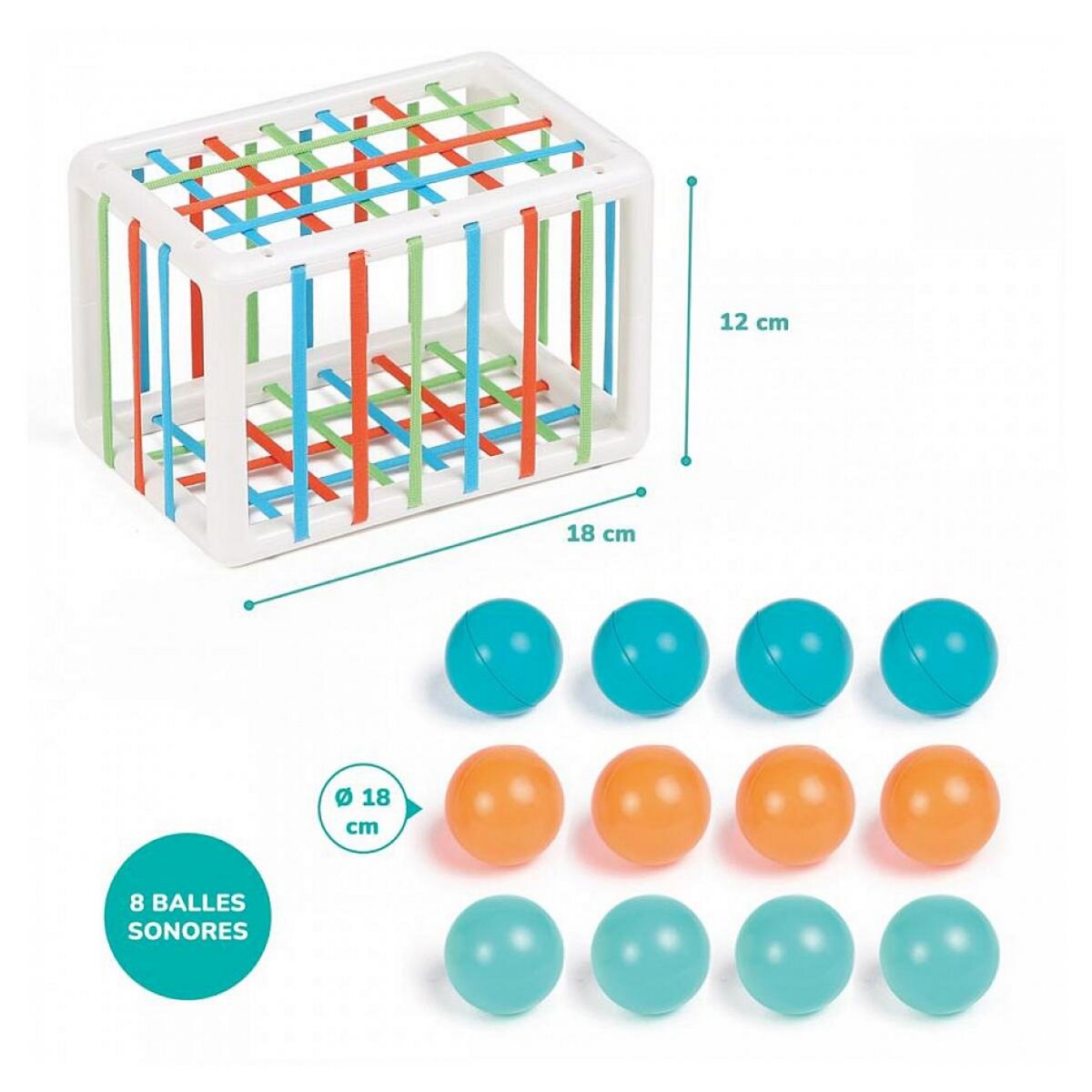LUDI Cube de manipulation avec balles