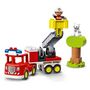 Voir la diapositive 3 : LEGO DUPLO Town 10969 - Le Camion de Pompiers, Jouet Enfants 2 Ans, avec Lumières et Sirène