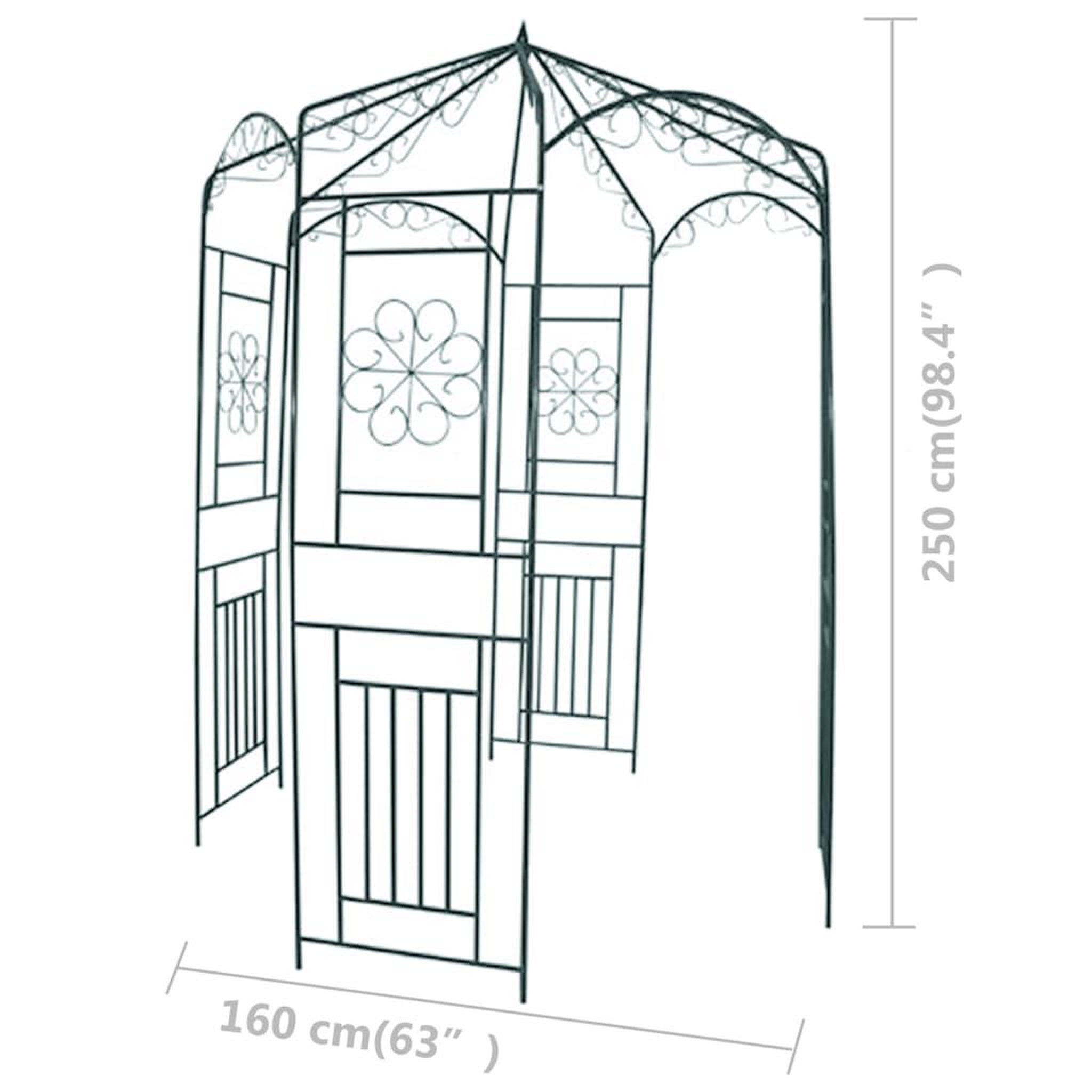 Voir la diapositive 3 : VIDAXL Voute de jardin 250 cm vert fonce