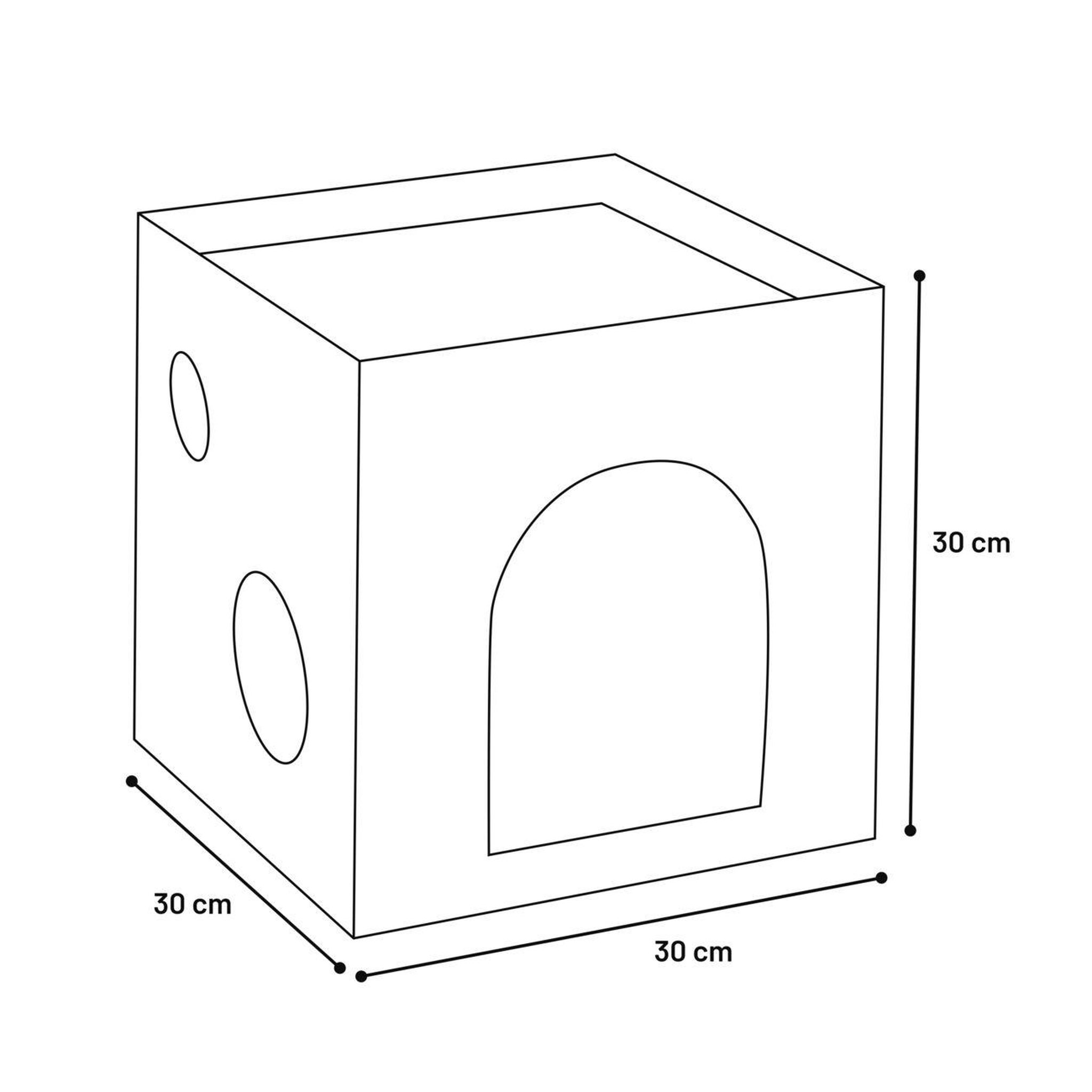 Voir la diapositive 3 : Eden Carton a gratter jamie cube brun pour chat