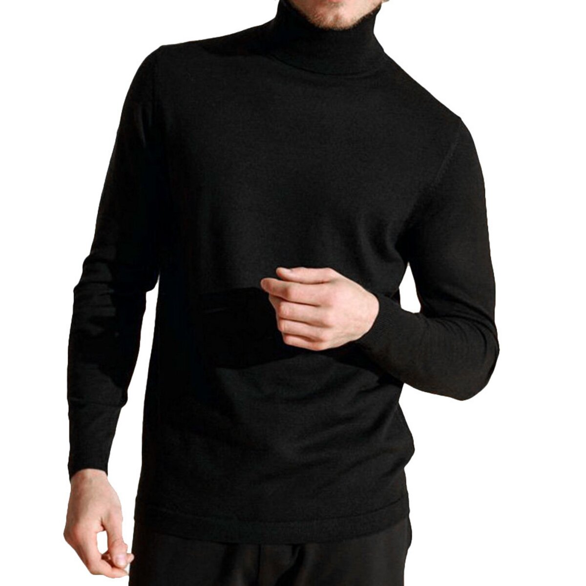 Acheter Sous-pull à col roulé homme Noir ? Bon et bon marché