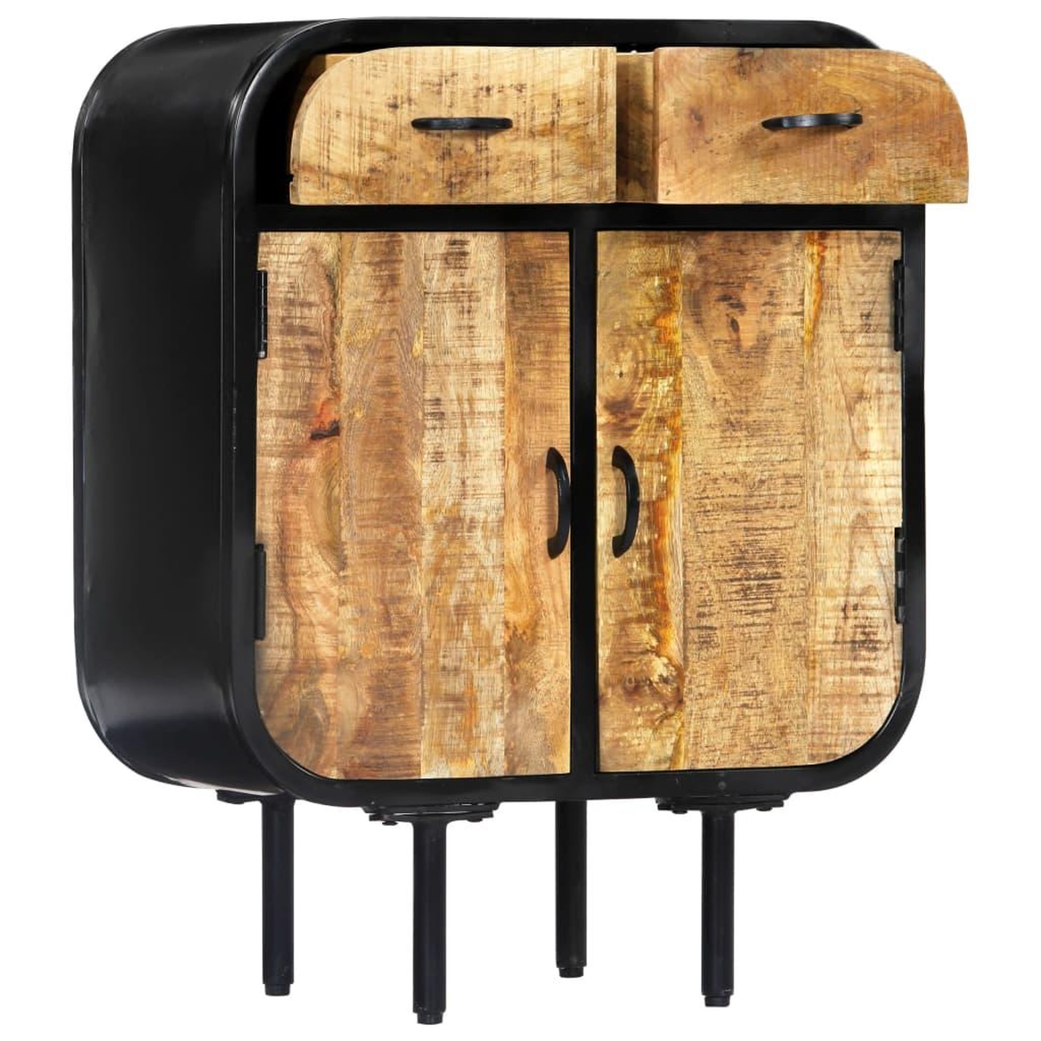 Voir la diapositive 2 : VIDAXL Buffet 60x30x75 cm Bois de manguier massif et fer