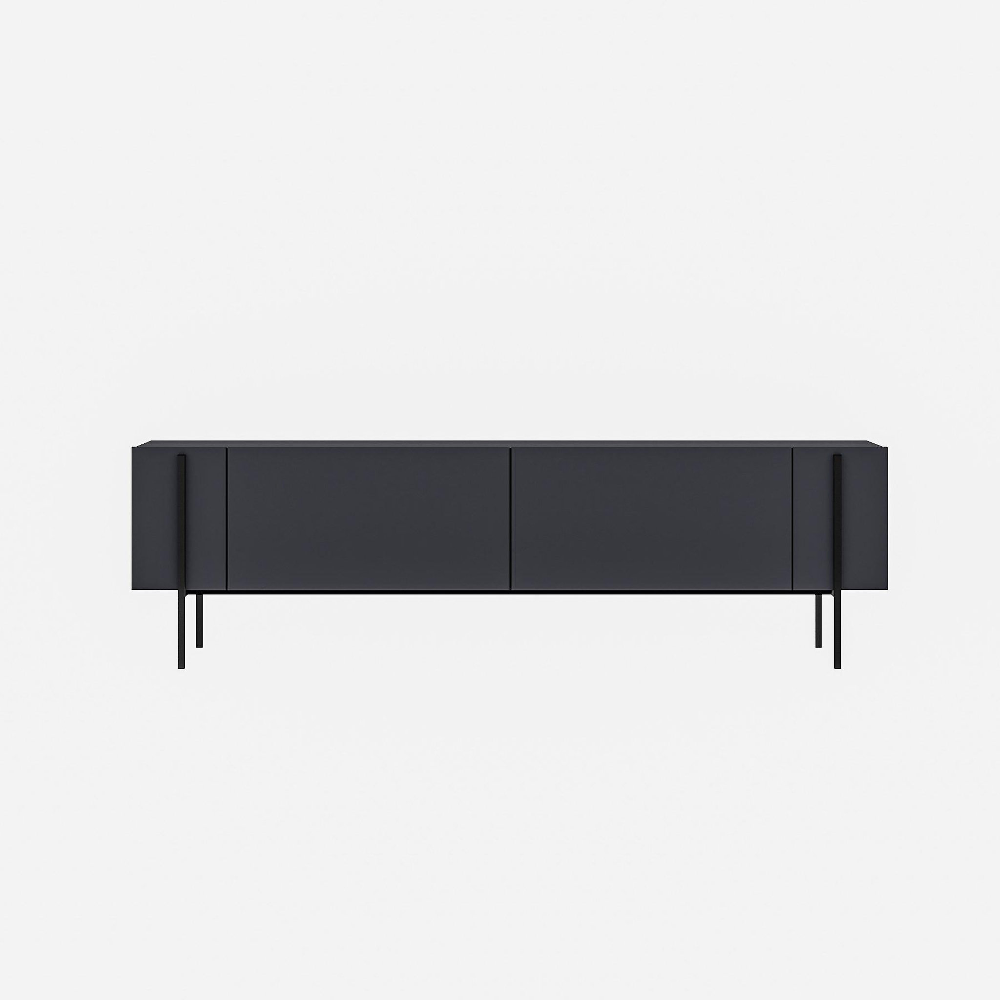 Habitat et Jardin Meuble tv en bois  herman  - 160 x 31 x 45 cm - gris anthracite