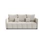 Voir la diapositive 5 : BEST MOBILIER Petra - canapé 3 places convertible avec coffre - en velours