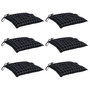 Voir la diapositive 3 : VIDAXL Coussins de chaise lot de 6 carreaux noir 40x40x7 cm tissu
