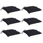 Voir la diapositive 3 : VIDAXL Coussins de chaise lot de 6 carreaux noir 40x40x7 cm tissu