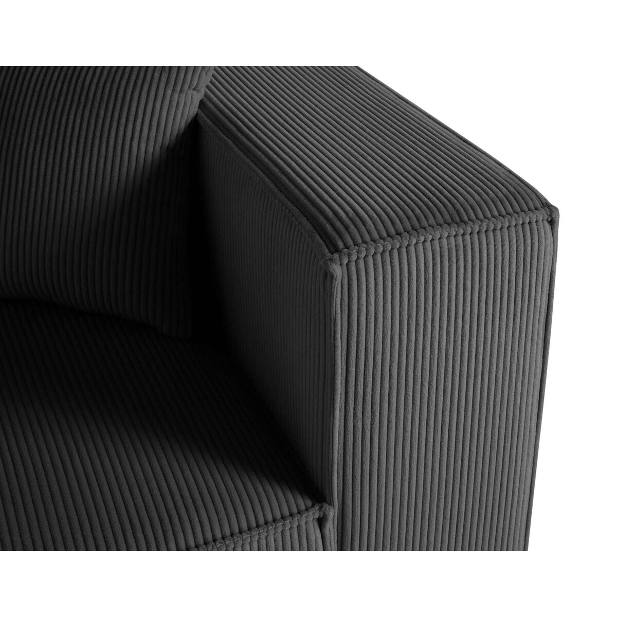 LISA DESIGN Arty - module d'assise droit - en velours côtelé