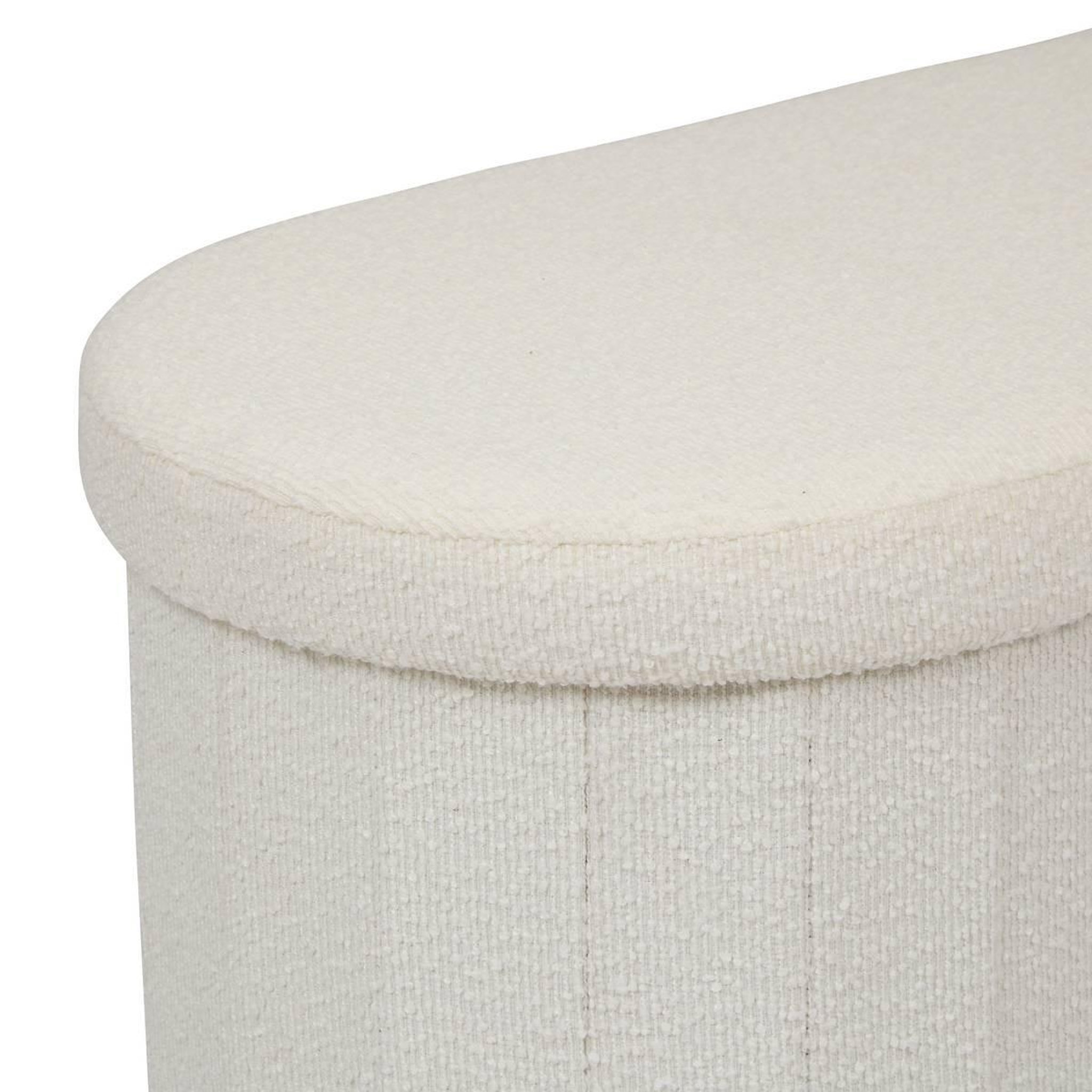 Voir la diapositive 4 : ATMOSPHERA Pouf coffre double  fink  76cm blanc