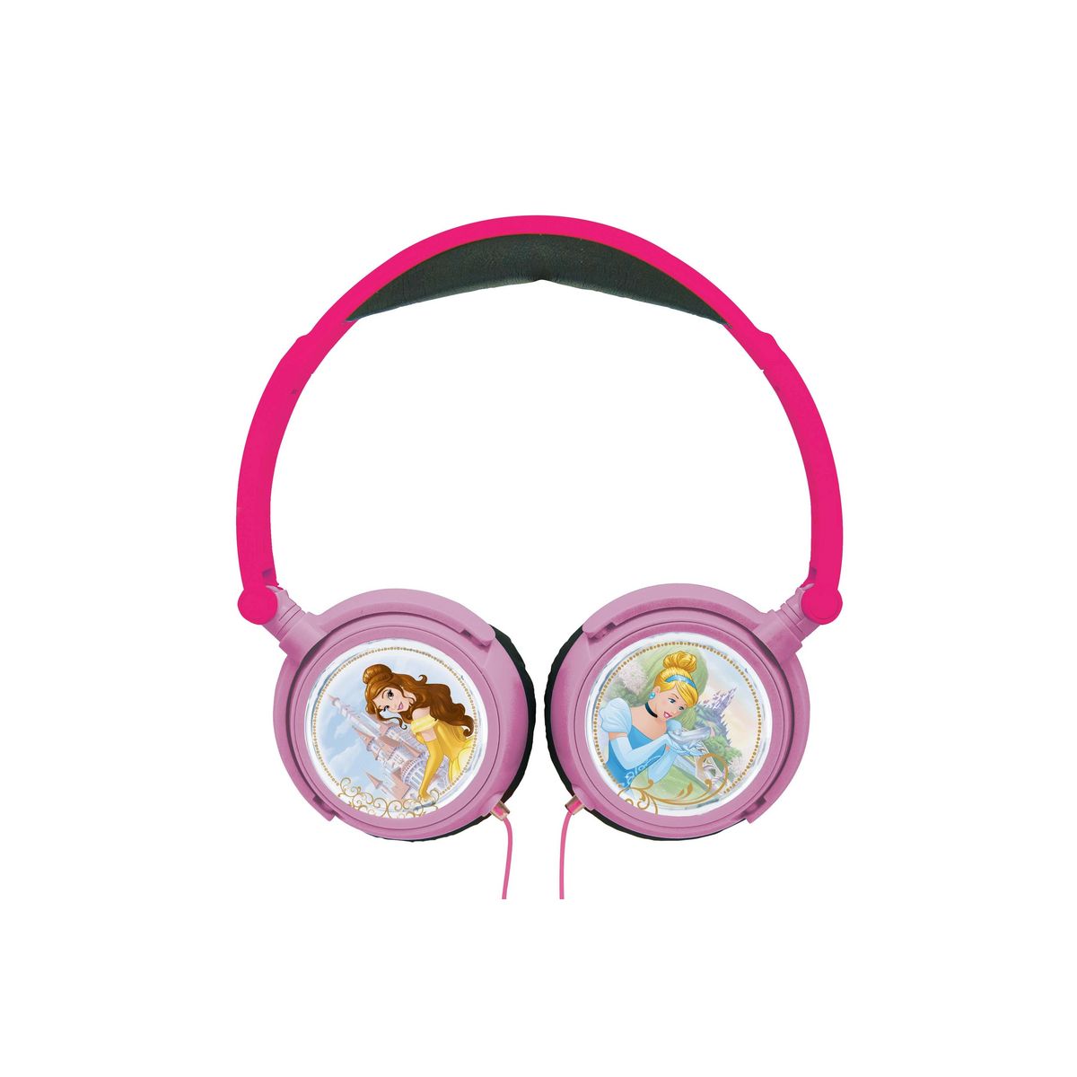 Lexibook Casque stéréo filaire pliable avec limitation de volume d'écoute Disney Princesses