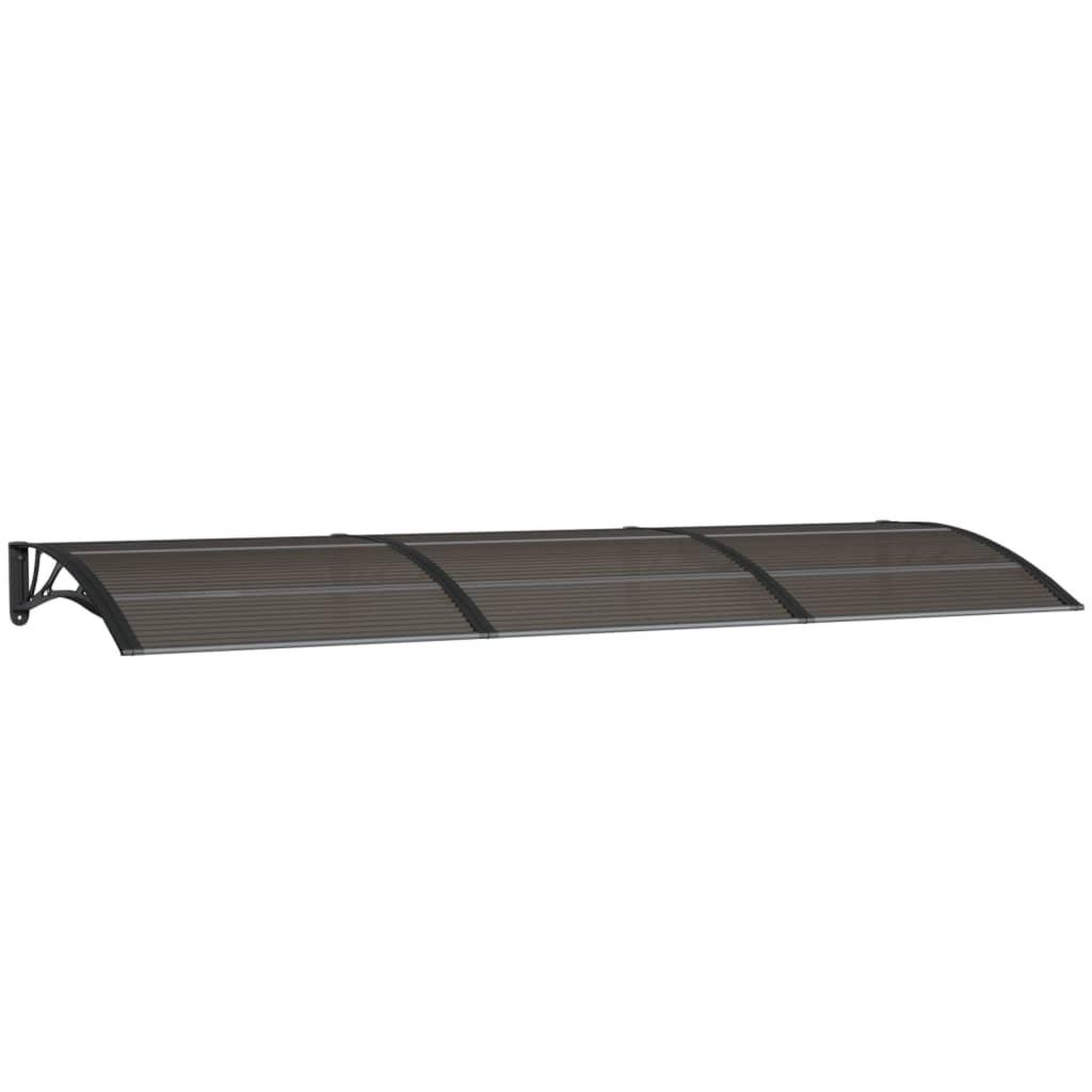 Voir la diapositive 2 : VIDAXL Auvent de porte Noir 300x100 cm Polycarbonate