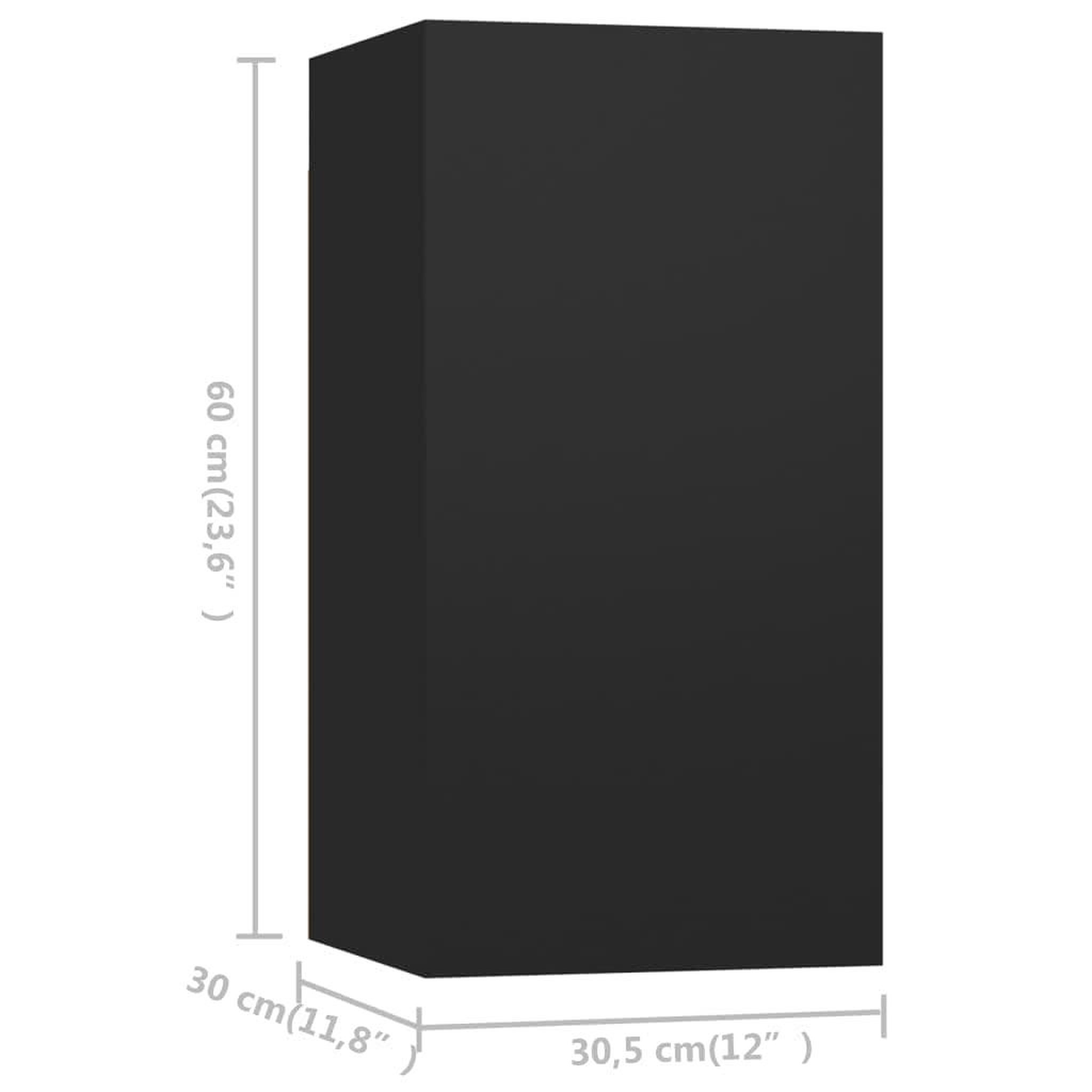 Voir la diapositive 6 : VIDAXL Ensemble de meubles TV 4 pcs Noir Bois d'ingenierie