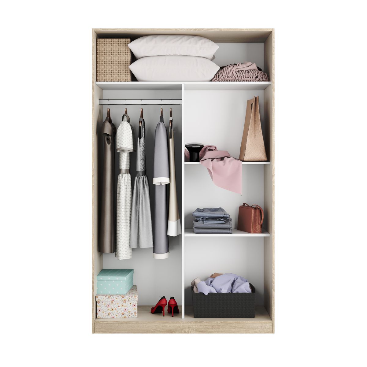 Armoire 2 Portes Coulissantes L120 x H 200 cm BOGUS