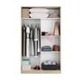 Voir la diapositive 3 : Armoire 2 Portes Coulissantes L120 x H 200 cm BOGUS