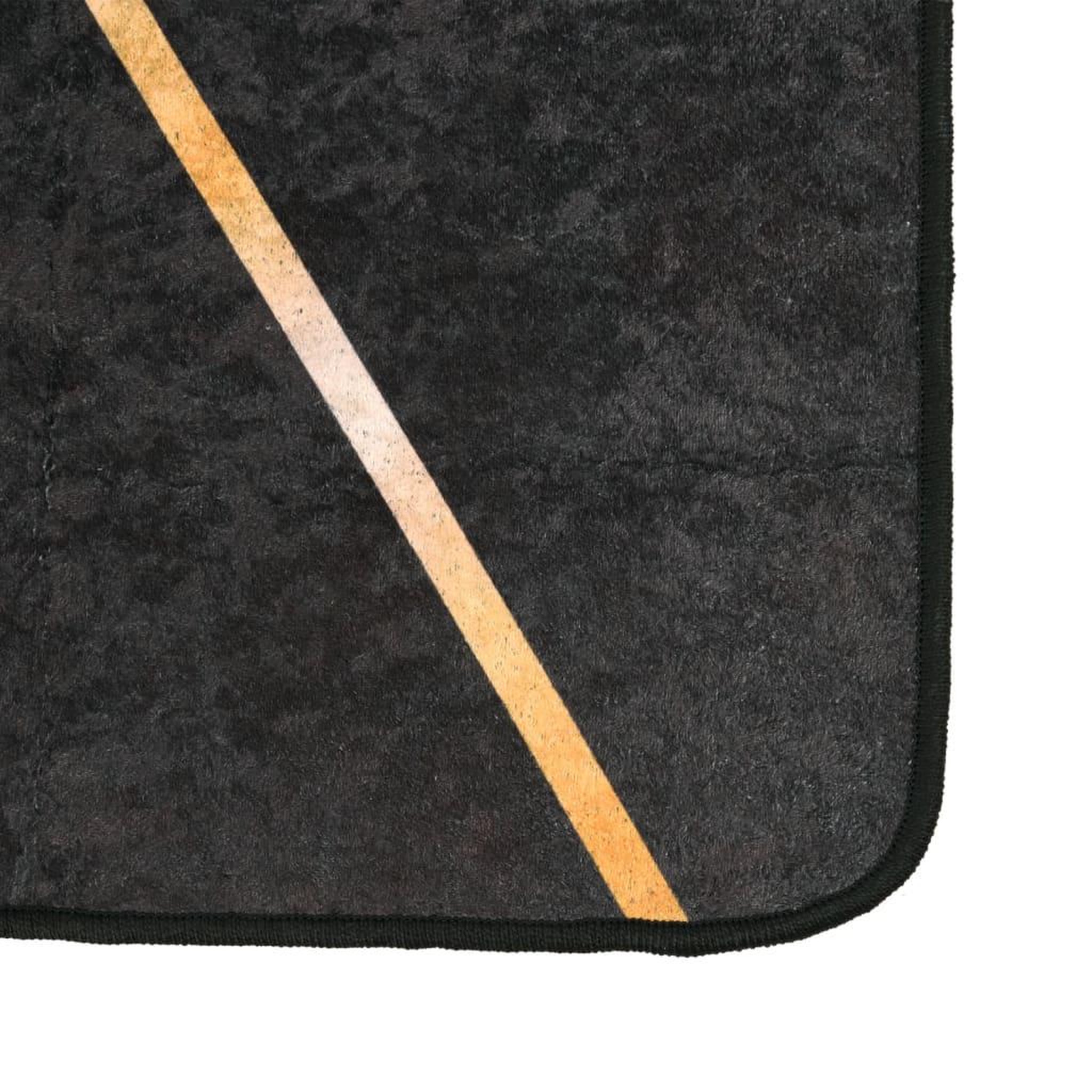 Voir la diapositive 3 : VIDAXL Tapis lavable noir et dore 80x150 cm antiderapant