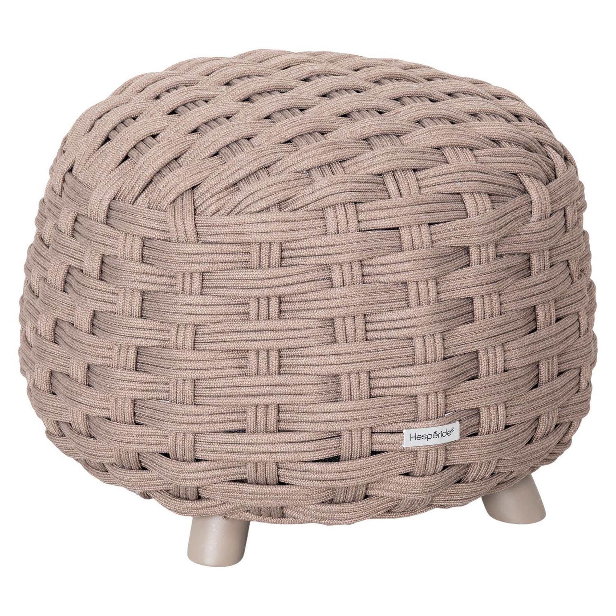 Voir la diapositive 1 : HESPERIDE Pouf de jardin tressé rond OBBAE