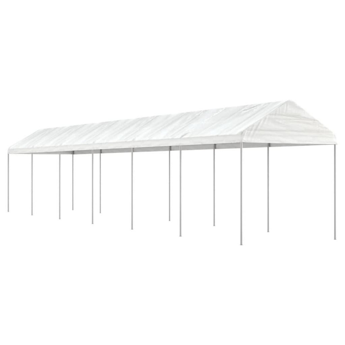 VIDAXL Belvedere avec toit blanc 13,38x2,28x2,69 m polyethylene