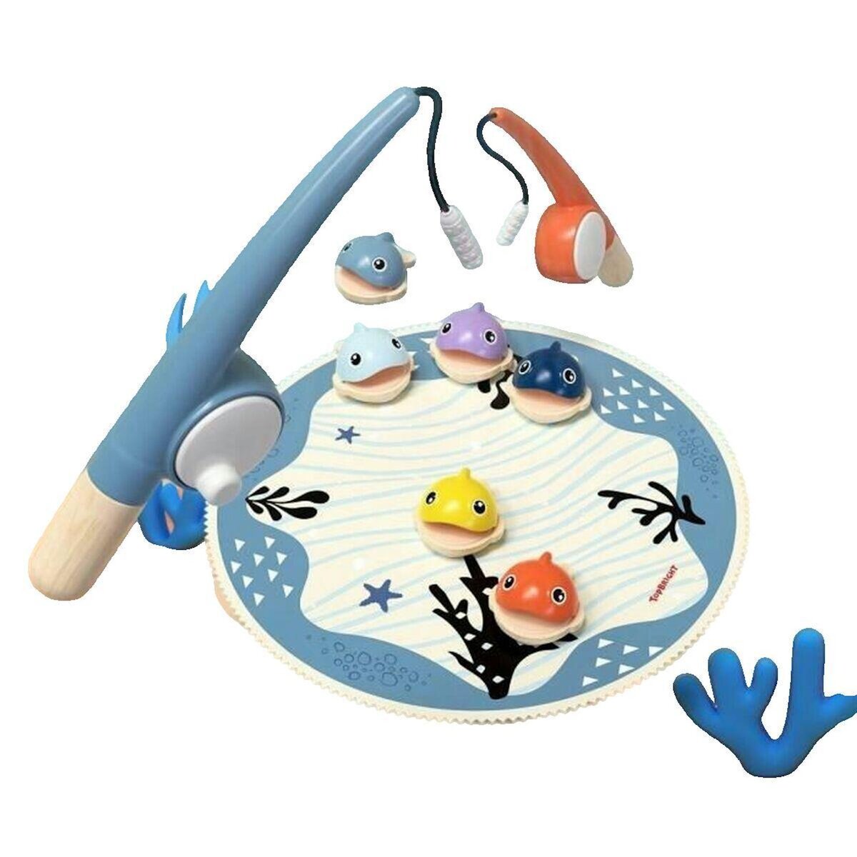 Juratoys - Janod Jeu d'attrape les poissons Jactal magnétique multicolore