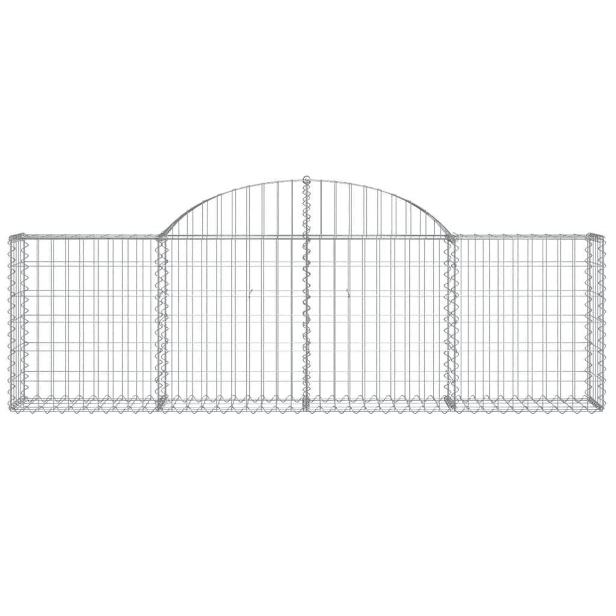 Voir la diapositive 4 : VIDAXL Paniers a gabions arques 13 pcs 200x30x60/80 cm Fer galvanise