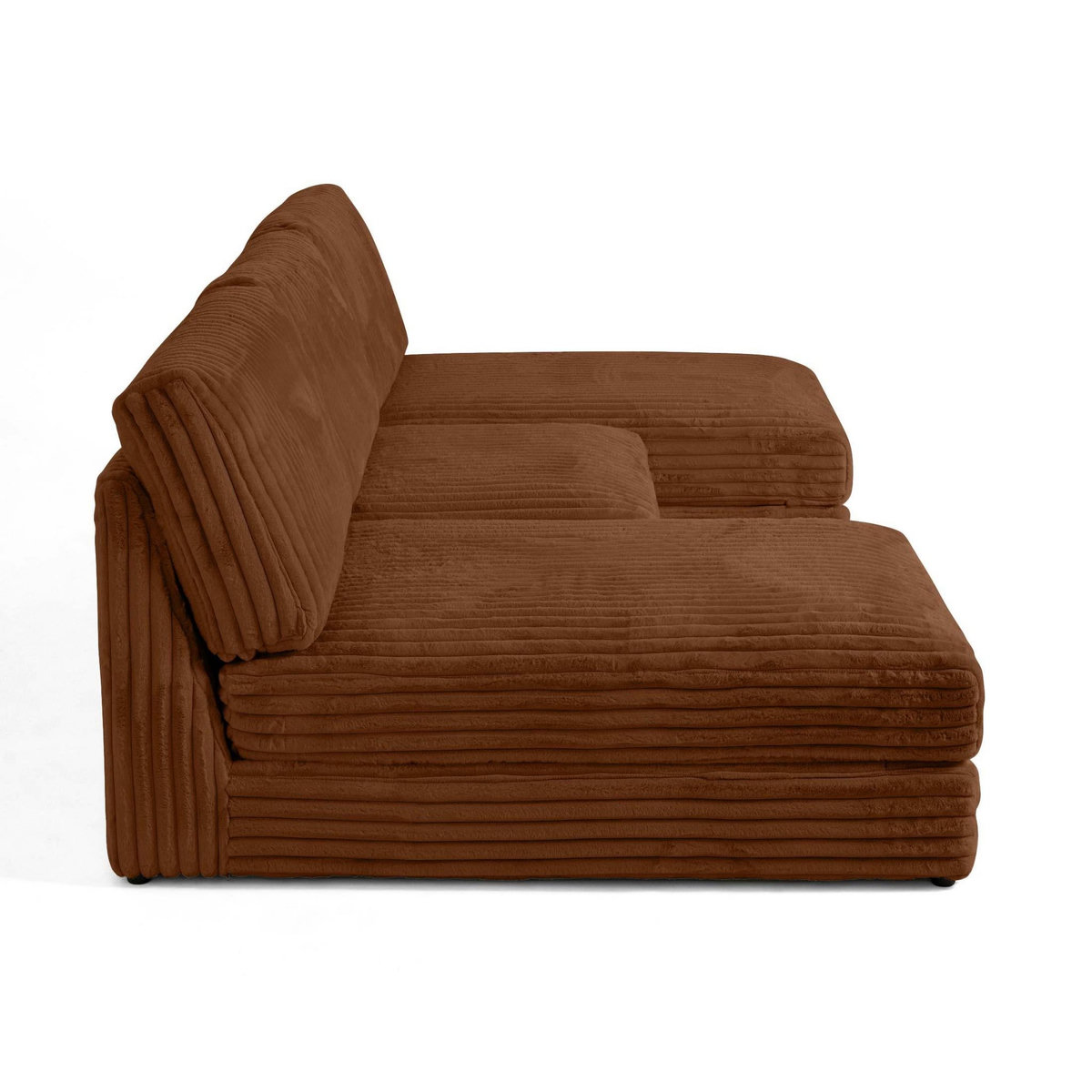 LISA DESIGN Jasper - canapé panoramique modulable - en fausse fourrure côtelée