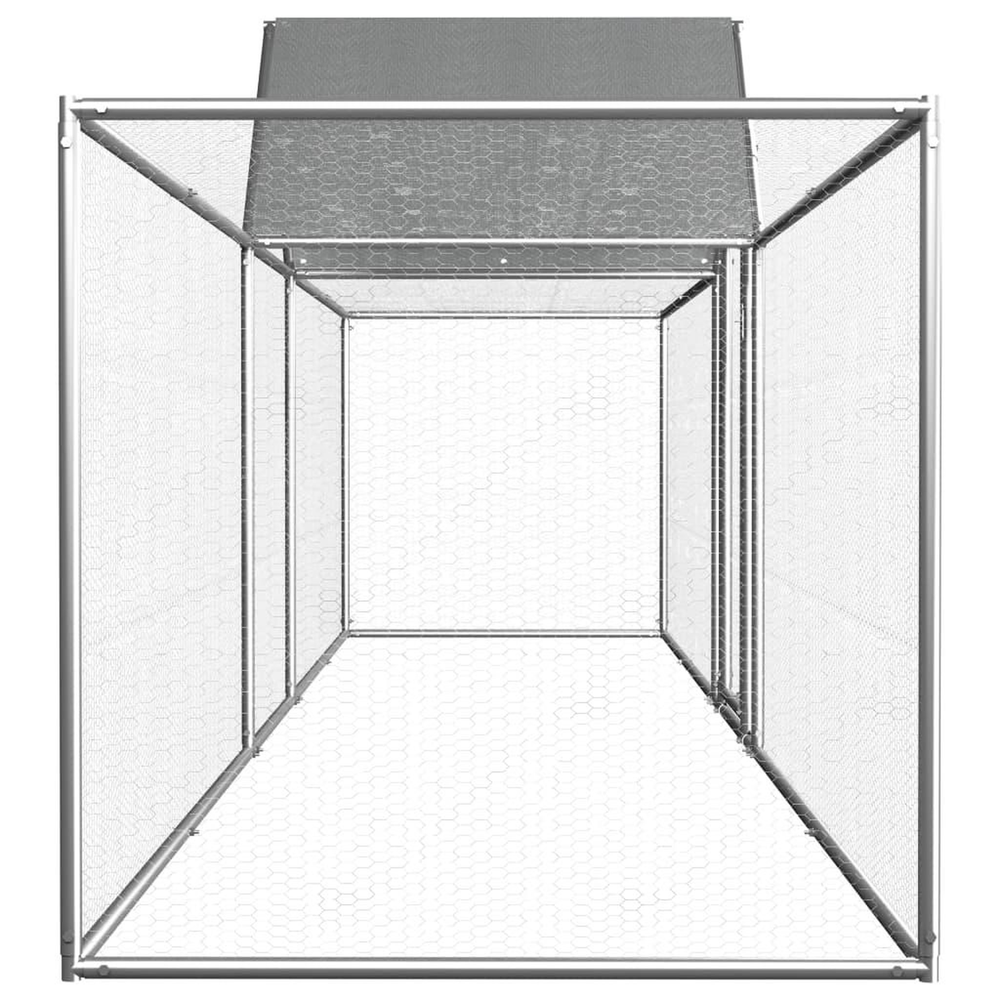 Voir la diapositive 3 : VIDAXL Poulailler 5 x 1 x 1,5 m Acier galvanise