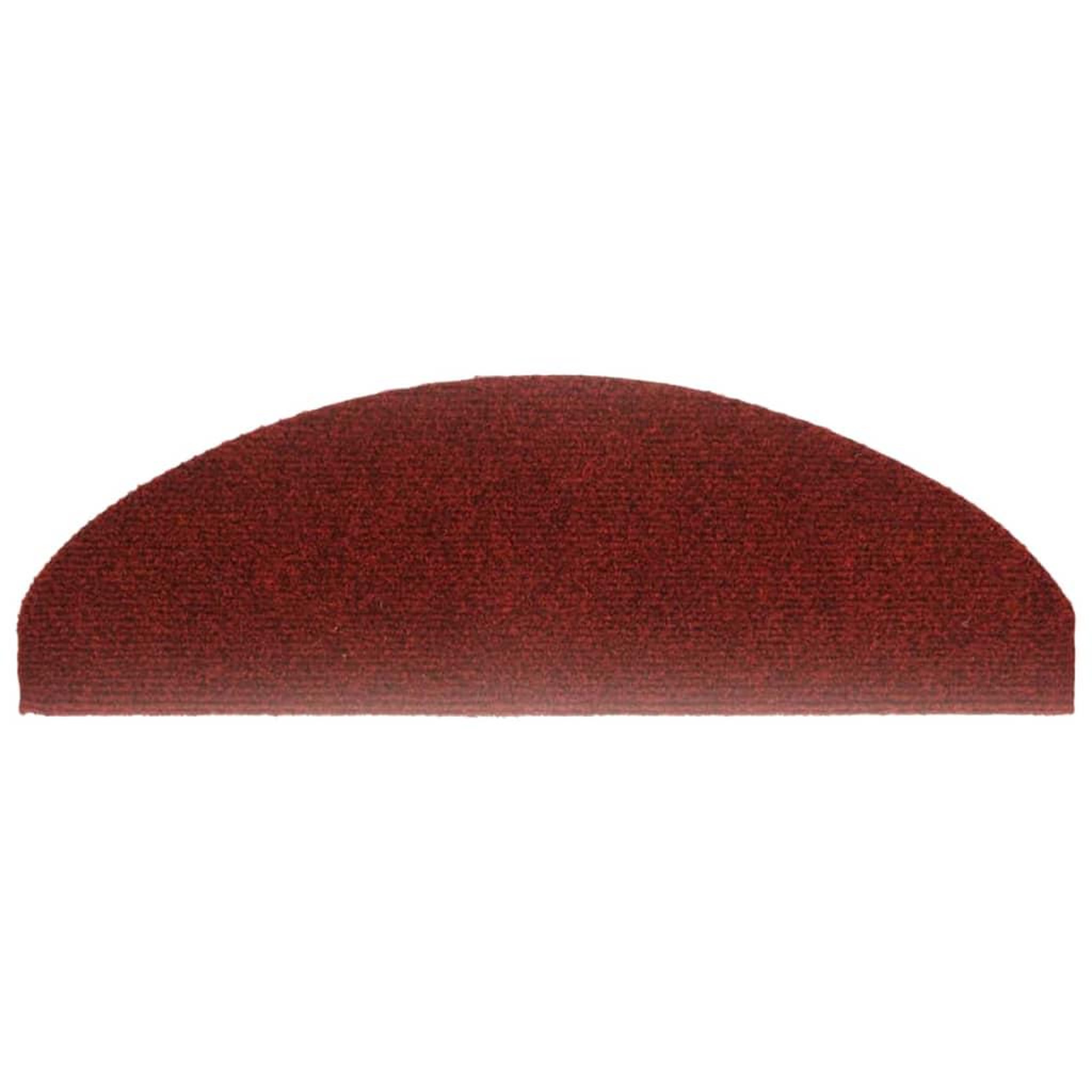 Voir la diapositive 5 : VIDAXL Tapis d'escalier auto-adhesif Poinçon aiguillete 15 pcs Rouge