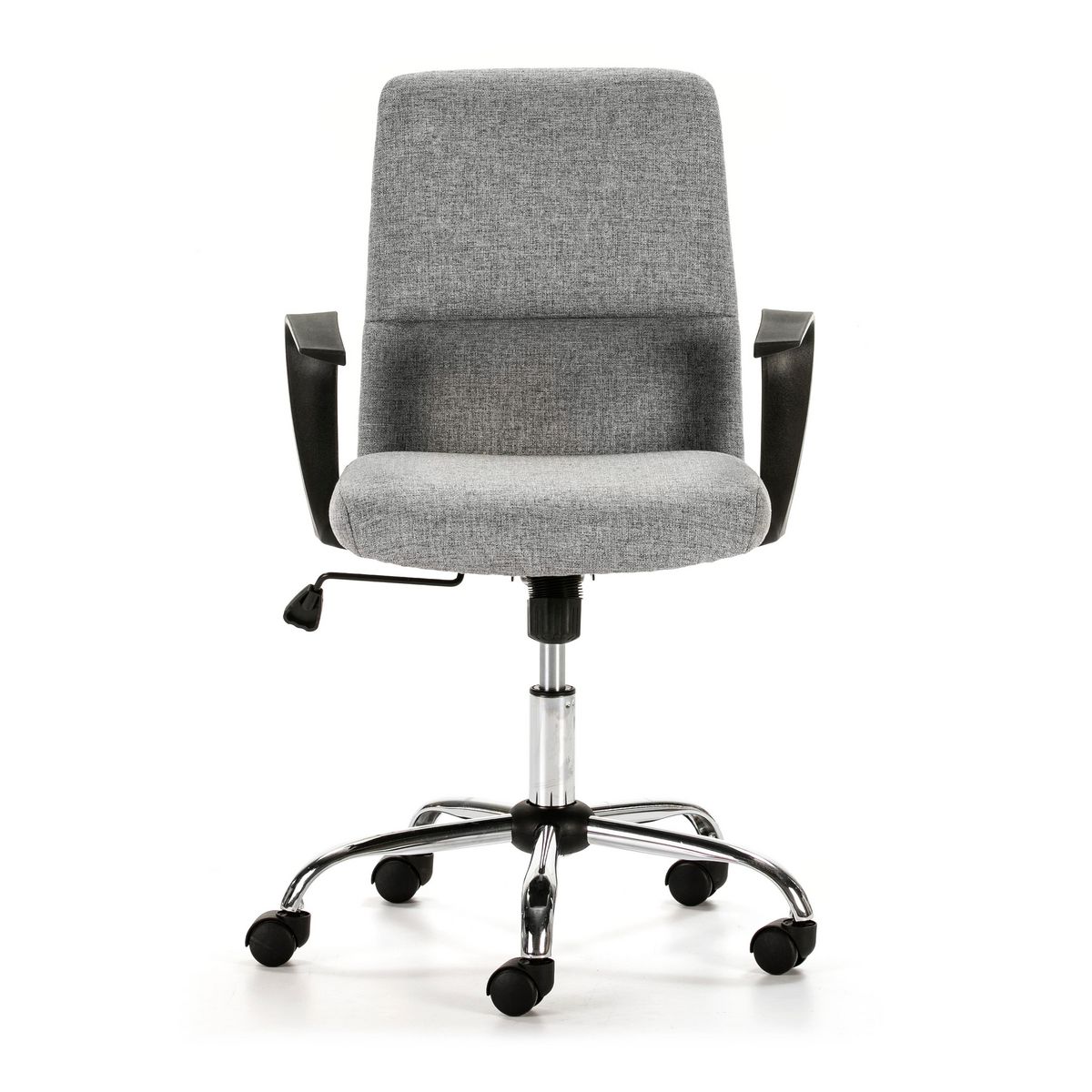 VS VENTA-STOCK Fauteuil de Bureau relevable et reclinable Teo matelassé avec Tissu Gris Clair