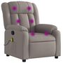 Voir la diapositive 2 : VIDAXL Fauteuil de massage inclinable Taupe Tissu
